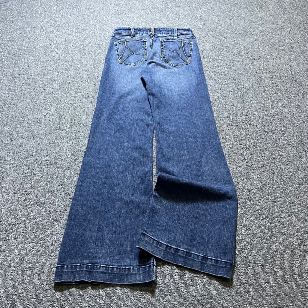 Ariat REAL Denim Slim Trouser Jeans 30R Blue High Rise Ella Rascal Flare